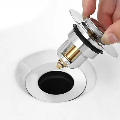 Obrázok produktu pre Zátka do umývadla RVS s funkciou zabraňujúcou upchávaniu