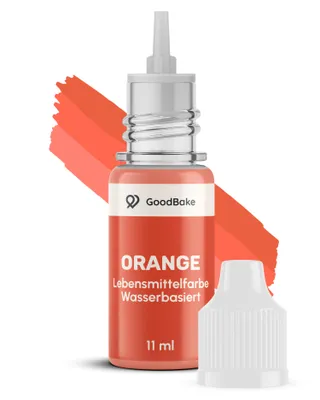 GoodBake Lebensmittelfarbe Orange, wasserbasiert, flüssig, 11 ml