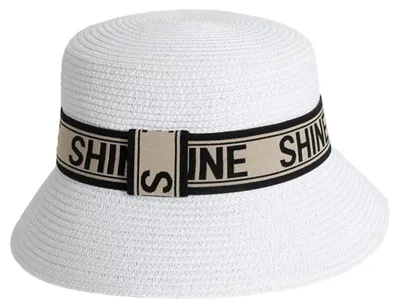 Produktbild von 56-58 cm Hutumfang, Sonnenschutz-Strohhut, Damen-Sommer-Stroh-Fischerhut, Sonnenhut