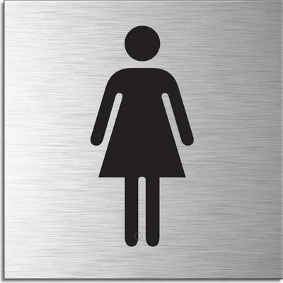 Produktbild von Schild - Damen Toilette | Türschild 120 x 120 mm Aluminium selbstklebend
