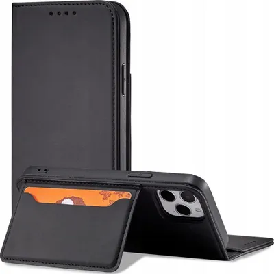 Image de Etui à cartes magnétique pour Iphone 12 Pro Portefeuille Base Noir