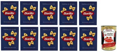 Produktbild von 10x Pasta Barilla Farfalle Nr. 265 italienisch Nudeln 500 g pack + Italian Gourmet polpa 400g