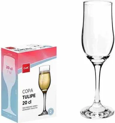 Obrázok produktu pre Sada Skleníc Na Šampanskej Tulipe 200 Ml, 2Ks, Sklo