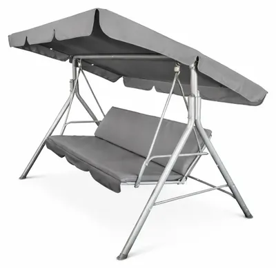 Produktbild von greemotion Hollywoodschaukel Como 2-Sitzer grau mit Sonnendach 170 x 110 x 151 cm