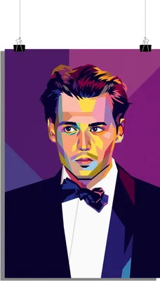 Zdjęcie produktu dla Plakat Johnny Depp - Plakat filmowy - Plakat abstrakcyjny - Plakat pop-art - 51x71cm - Idealny do oprawienia w ramę