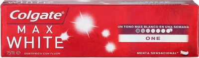 Produktbild von Zahnpasta zur Zahnweißung Colgate Max White One Pappe (75 ml)