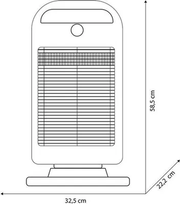 Productafbeelding van 99545 halogeen warmtestraler 1200 W S grijs