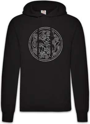 Produktbild von Urban Backwoods Norse Circle, Herren Hoodie, Farbe: Schwarz, Größe: 4XL