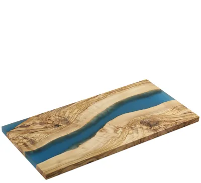 Produktbild von Zassenhaus Servierbrett, Olive blau 45 x 22 x 1,5 cm