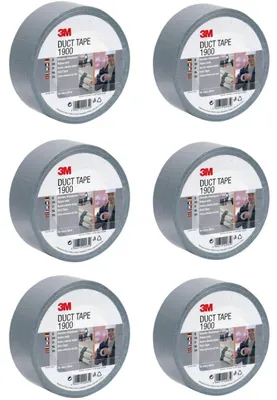 Produktbild von 6 Rollen 3M 1900, Gewebeklebeband, Duct Tape, silber 50mm x 50m