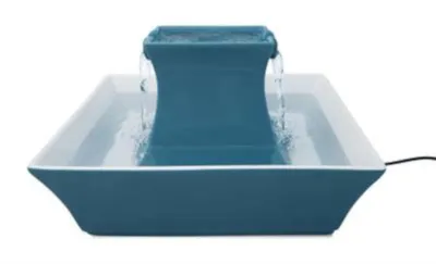 Produktbild von trinkbrunnen Pagoda 2 Liter 36 x 29 cm Keramik blau