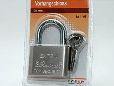 Produktbild von Vorhangschloss 60 mm, 4 Schlüssel, Doppelblister