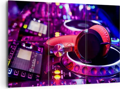 Produktbild von Bild auf Leinwand - Leinwandbild - DJ Disco Nachtclub Audio - 165x110cm - Wand Bild - Wanddeko - Leinwanddruck - Bilder - Kunstdruck - Wanddekoration - Leinwand bilder - Wandkunst - CE165x110-2404