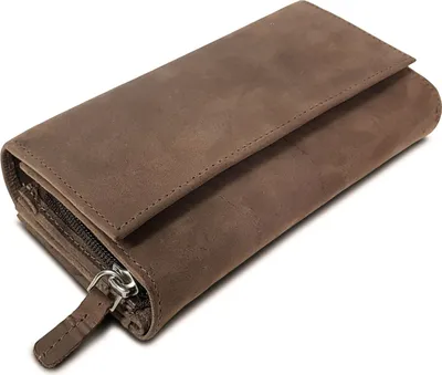 Produktbild von ROYALZ "Orelia" Vintage Leder Geldbörse für Damen Portemonnaie groß mit vielen Fächern RFID-Blocker Brieftasche Querformat