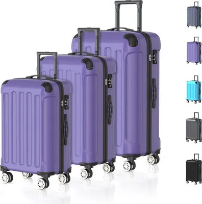 Produktbild von Voyagoux® Kofferset 3-teilig - ABS Kofferset - L / M / S - Koffer - Lila