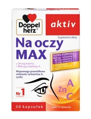 Produktbild von Doppelherz Aktiv, Augen MAX, 30 Kapseln – Unterstützung für gesunde Augen
