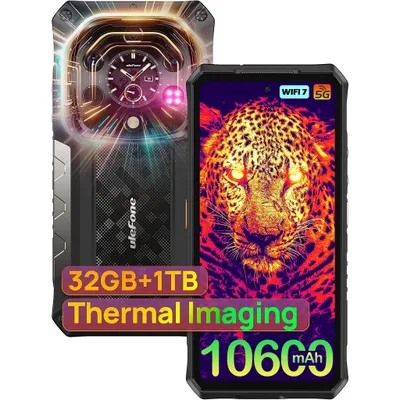 Produktbild von Ulefone Armor 28 Ultra 5G Outdoor Handy AI Smartphone mit Wärmebildkamera 32GB+1TB Dimensity 9300+ Android 15, 10600mAh/120W 6.67” AMOLED IP68/WiFi 7