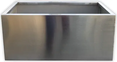 Produktbild von Köhko® Designer-Pflanzkübel aus Edelstahl Viva 150 x 65 x 50 cm | matt gebürsteter Blumengefäß eckig & groß