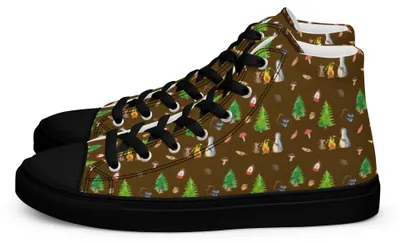 Produktbild von Mr. & Mrs. Panda Damen Sneaker Black Edition Pinguin Lagerfeuer Größe 44 1/2 - Braun - Geschenk, Schwarze Sneakers für, Schwarz, Schwarzer, Feuer, Maus, Marshmallows