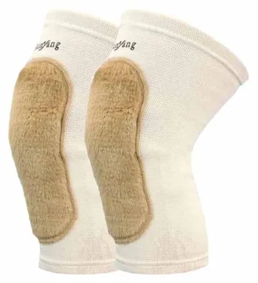 Immagine prodotto di INF Ginocchiere termiche bianche in maglia per supporto articolare x2