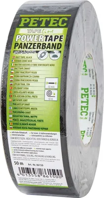 Produktbild von Petec Power-Tape/Panzerband schwarz 50m 86150
