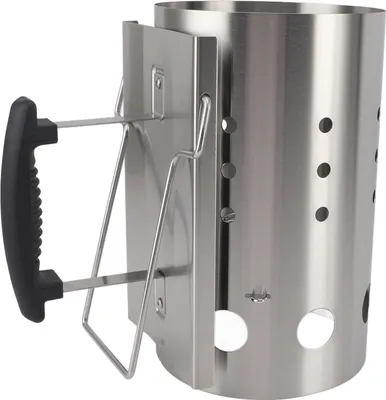 Zdjęcie produktu dla Przenośna, wydajna beczka na węgiel drzewny Chimney Starter ze stali nierdzewnej do grillowania na kempingu i pikniku