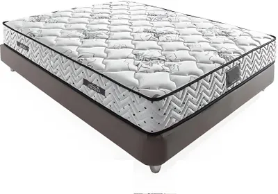 Produktbild von Grau Textilbett mit Matratze modernes Design