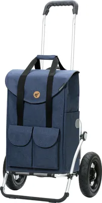 Produktbild von ANDERSEN Einkaufstrolley - Royal Shopper Jacob blau 54 L groß, stylisch, Aluminium, klappbar, luftbereiftes Kugellagerrad
