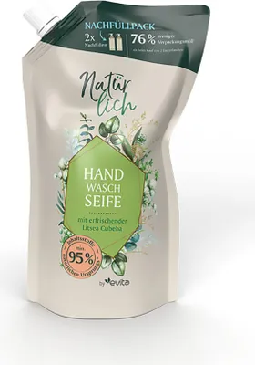 Produktbild von Natürlich by evita Handwaschseife Litsea Cubeba Nachfüllbeutel 600 ml