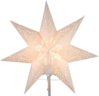 Produktbild von Best Season Papier-Ersatzstern "Sensy Mini Star 34" ca. 34 cm Ø, incl. Halterung, Farbe creme, 231-28