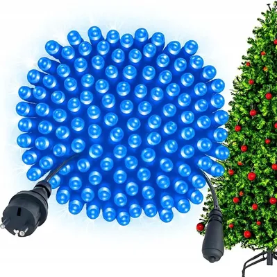 Produktbild von Weihnachtsbaum Lichter 1000 Led Blau 72M Mit Blitzeffekten Im Freien Ip44