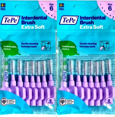 Produktbild von 2x TePe Original Interdentalbürsten 1,1 mm helllila Xw - extra weich 2x 8 Stück
