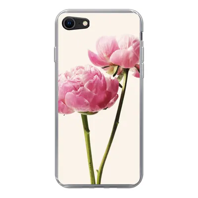 Produktbild von MuchoWow® Handyhülle Schutzhülle Hülle für iPhone 8 Blumen - Blüte - Rosa Silikon Softcase Handy Hülle - Schutzhaube