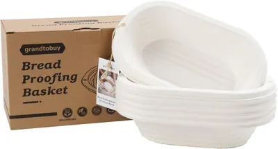 Produktbild von Runde und ovale Brotkörbe (oval: 550 g) – Set mit 6 Stück