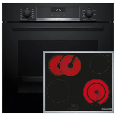 Produktbild von Bosch HBD631CS63 Herdset 8Beheizungsarten 71l Eco Clean Direct Pizzastufe
