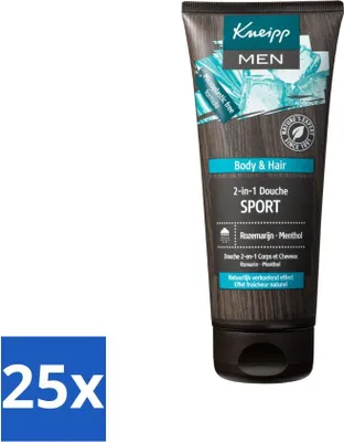 Produktbild von Kneipp - Sportdusche 2-in-1 - Herren - 200 ml - Vorteilspack - 25 Stücke