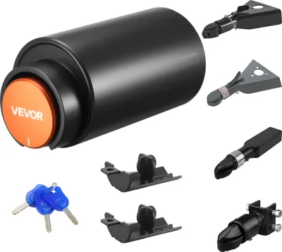 Obrázek produktu pro Zámek přívěsu VEVOR, kompatibilní se spřáhly 50,6 mm a 58,7 mm, zařízení proti krádeži se 3 klíči, odolný proti korozi, bezpečnostní zámek pro obytné vozy, přívěsy, lodě
