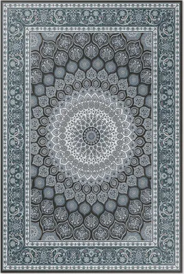 Imagen del producto de Alfombra de vinilo con motivos florales clásicos – 140x210 cm – Alfombra para interiores – Ideal para pasillos – Fácil de limpiar – Diseño moderno
