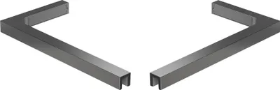Zdjęcie produktu dla Mexen zestaw wsporników kątowych L do ścianek prysznicowych 10 mm, czarny - 800-07-95