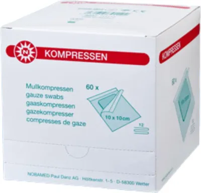 Image de Compresses de gaze 5x5 cm stériles 12 fois 60 pces