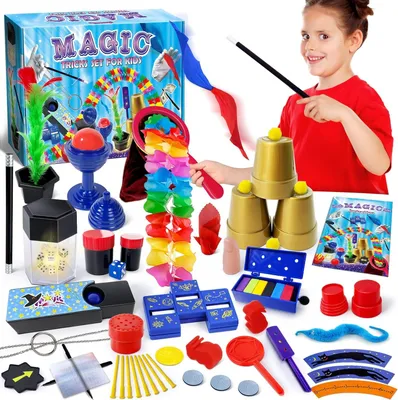 Imagen del producto de Bolsa mágica con trucos e instrucciones, set completo para niños y adultos, accesorios de magia