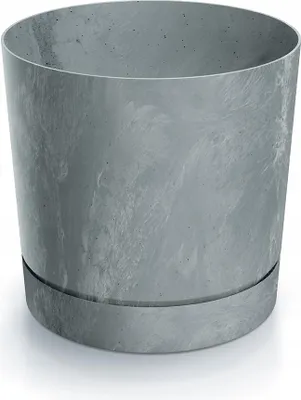 Obrázek produktu pro Květináč Tubo P Beton Effect Vnitřní i venkovní použití Tradiční květináč Plastový květináč 338 mm Barva betonová