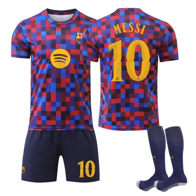 Produktbild von #10 MESSI Barça training kit,26-27(Champions League)football jersey for Kids and Adults SIZE:24