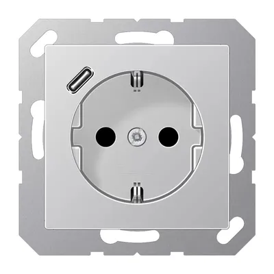 Produktbild von Jung A152018CAL USB-Steckdose Typ A+C aluminium A500