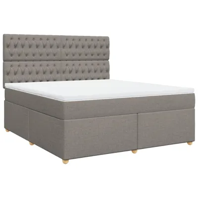 Produktbild von vidaXL Boxspringbett mit Matratze Taupe 180x200 cm Stoff