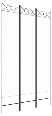 Immagine prodotto di vidaXL Paravento a 3 ante, bianco, 120x200 cm, in tessuto
