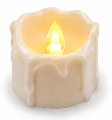 Produktbild von LED Teelichter 48er Set mit Timer – 6h/18h, flackernd, warmweiß | Batterie, Deko für Halloween & Weihnachten