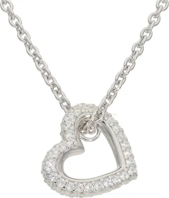 Produktbild von Mabina Herz Halskette 925 Sterling Silber 553441 mit Zirkonia