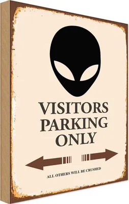 Immagine prodotto di vianmo Insegna in legno 30x20 cm Visitors Parking only all others