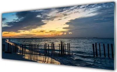 Produktbild von Acrylglasbilder 125x50 Wandbild Druck Meer Strand Landschaft